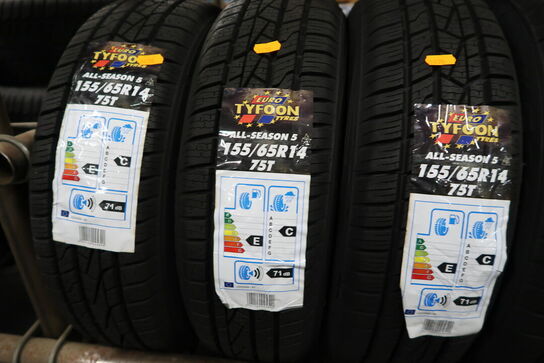 4 stk. dæk TYFOON 155/65R14 75 T