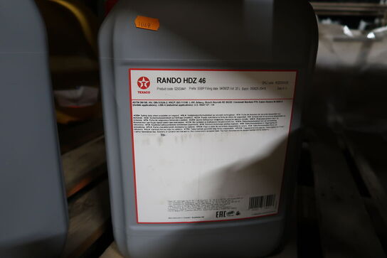 20 liter hydraulikolie TEXACO Rando HDZ 46