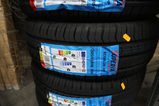 4 stk. dæk SUPERIA 205/55R16 91H