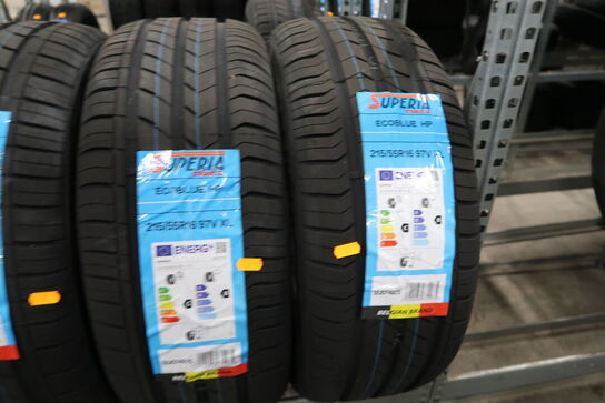 6 stk. dæk SUPERIA 215/55R16 97V XL