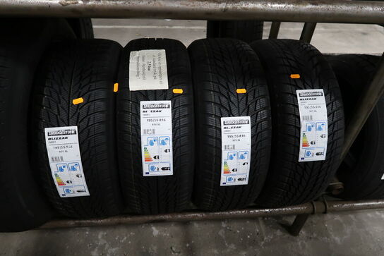 4 stk. dæk BRIDGESTONE 195/55R16 91V XL 