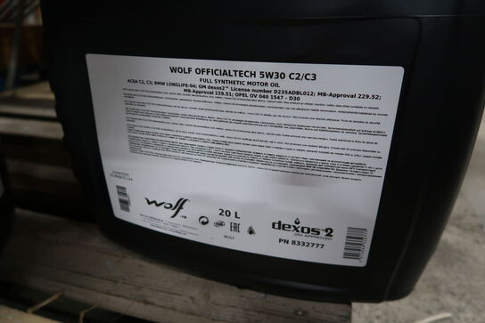 20 liter motorolie WOLF 5W30
