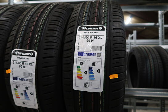 4 stk. dæk BARUM 215/60R 16XL 99H