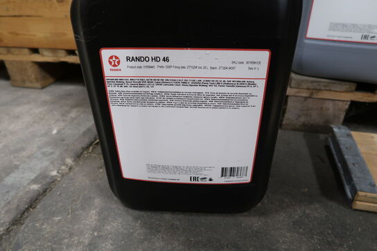 20 liter hydraulikolie TEXACO Rando HDZ 46