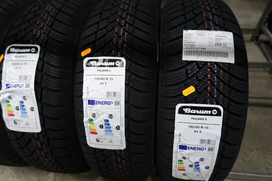 6 stk. dæk BARUM 195/65R15 91T
