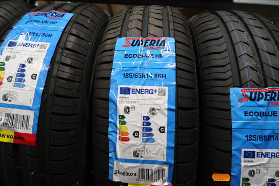 4 stk. dæk SUPERIA 185/65R14 86H