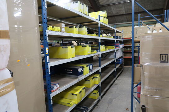 Indhold i 3 fag lagerreol 