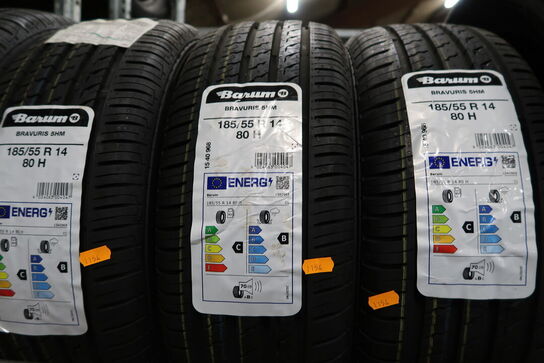 4 stk. dæk BARUM 185/55R14 80H