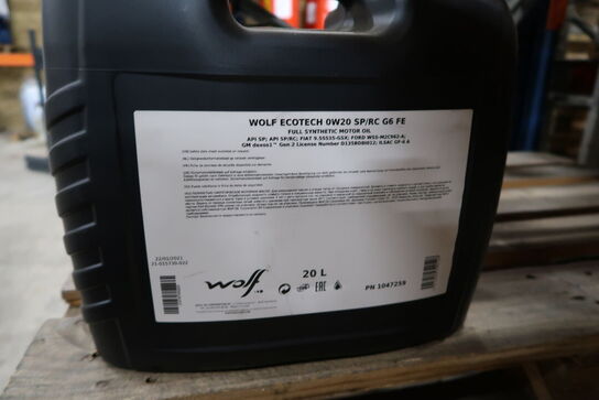 20 liter motorolie WOLF 0W20