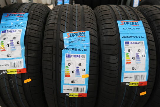 6 stk. dæk SUPERIA 215/55R16 97V XL
