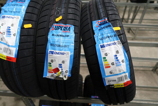 3 stk. dæk SUPERIA 165/70R14 81T