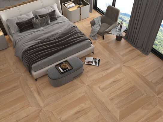 100,80 m2 - 1200*200*9 mm porcelæns fliser med trælook  (VOCORE WOOD BROWN)