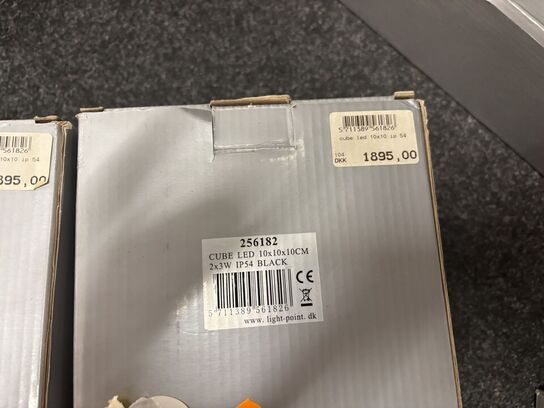 2 stk. væglamper LIGHT-POINT Cube Led