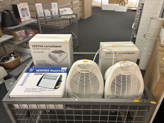 5 stk. varmeblæsere VENTAX, GN BELYSNING m.fl.