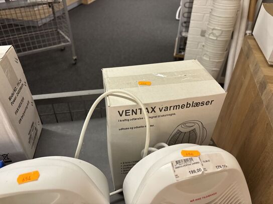 5 stk. varmeblæsere VENTAX, GN BELYSNING m.fl.