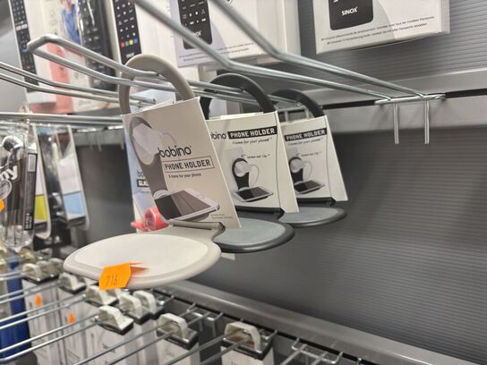 Div. Mobilholdere BOBINO samt 2 stk. powerbanks