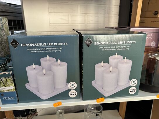 3 pakker genopladelige bloklys COZZY