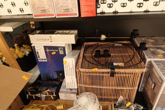 2 stk. lysestager samt div. Julelys MARKSLÖJD m.m.