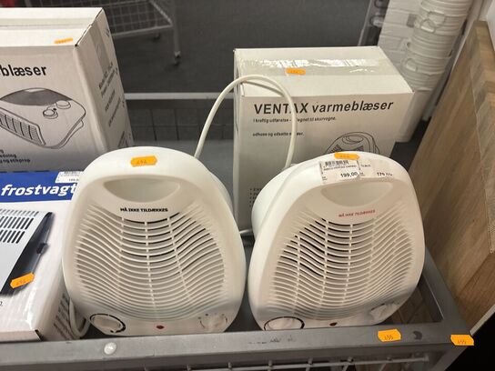 5 stk. varmeblæsere VENTAX, GN BELYSNING m.fl.