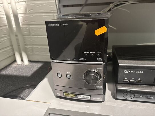 CD-afspiller PANASONIC SA-PM500, 2 stk. højtalere PANASONIC