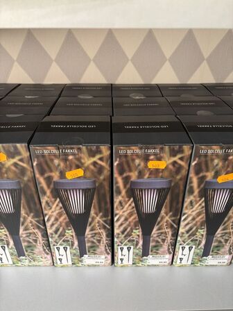 6 stk. LED solcelle fakler