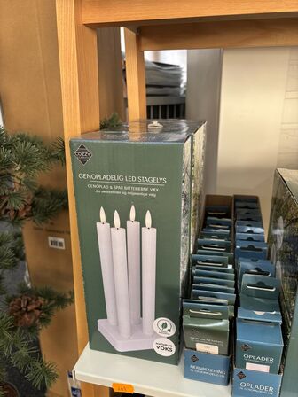 4 pakker genopladelige stagelys COZZY