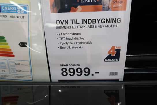 Ovn til indbygning SIEMENS EXTRAKLASSE HB774GLB1