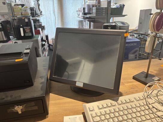 Pengeskuffe, kasseapparat samt bonprinter EPSON