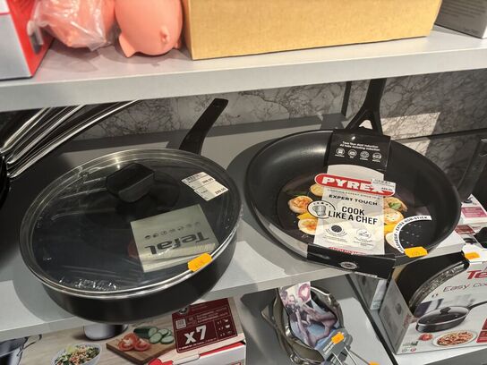 2 stk. stegepander TEFAL, PYREX