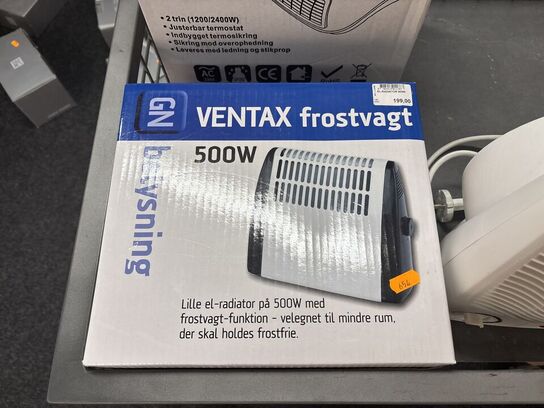 5 stk. varmeblæsere VENTAX, GN BELYSNING m.fl.