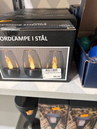 5 pakker solcelle bordlamper i stål COZZY