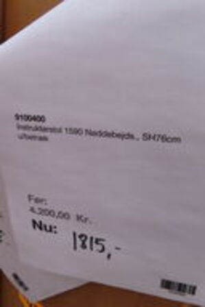 2 stk. Instruktørstol uden betræk