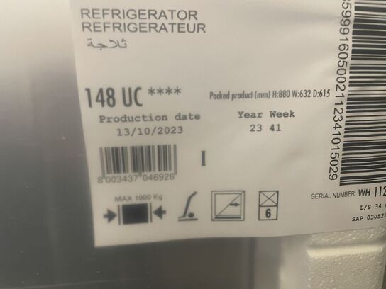 Integreret køleskab WHIRLPOOL F160500