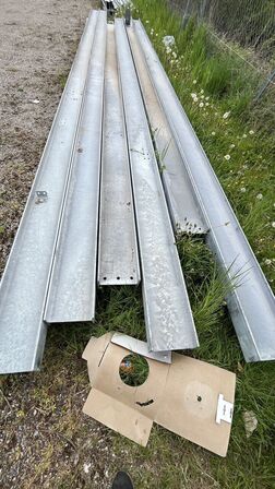 6 Stk. Galvaniserede Stålbjælker  type 304