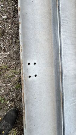 6 Stk. Galvaniserede Stålbjælker  type 304
