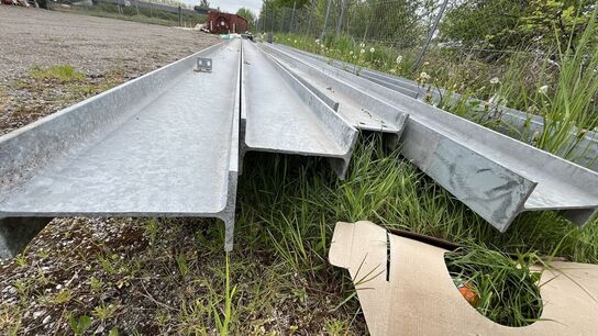 6 Stk. Galvaniserede Stålbjælker  type 304