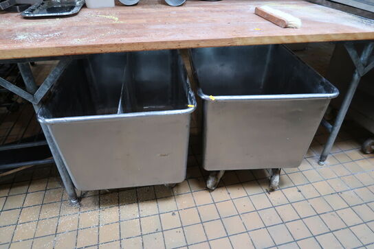 2 stk. rustfri opbevaring