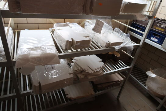 Div. Engangsservice, indpakning m.m. på reoler