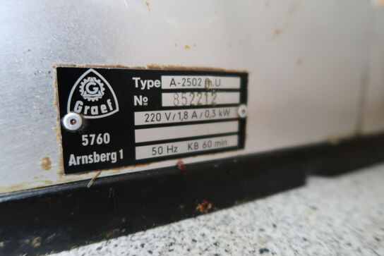 Pålægsmaskine GRAEF A-2502 m.U