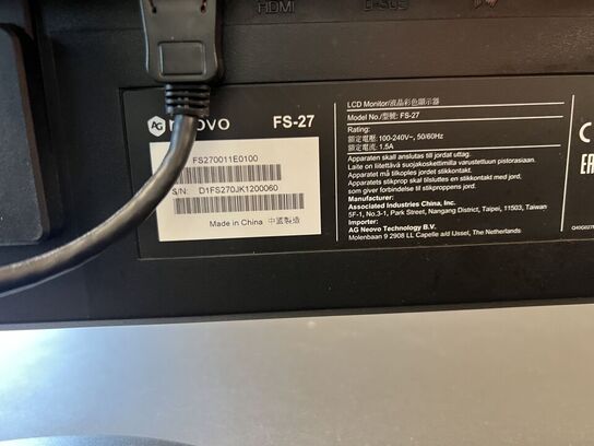 2 stk. NEOVO 27" skærme, tastatur, headset og dockingstation