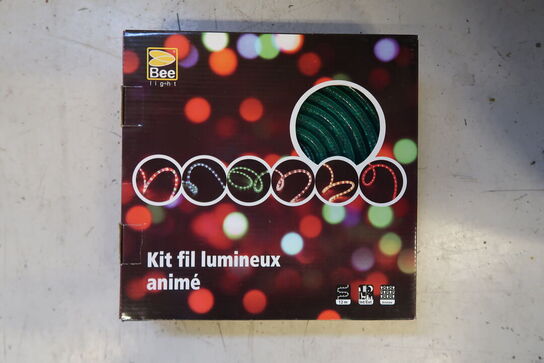 3 pk. Bee Rope Light, LED lysreb, 12 meter, 230V, Grøn