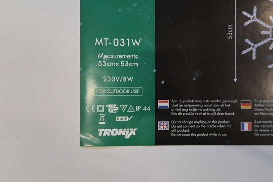 3 stk. Tronix LED Snefnug - 53 cm 