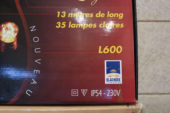 Blachere lyskæde med fladkabel - 13 meter, 35 pærer 