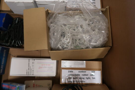 Kæmpe parti LED lyskæder m.m. 