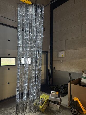 Perlegardin med LED 280 pærer