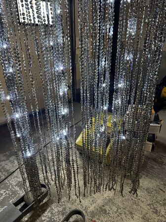 Perlegardin med LED 280 pærer