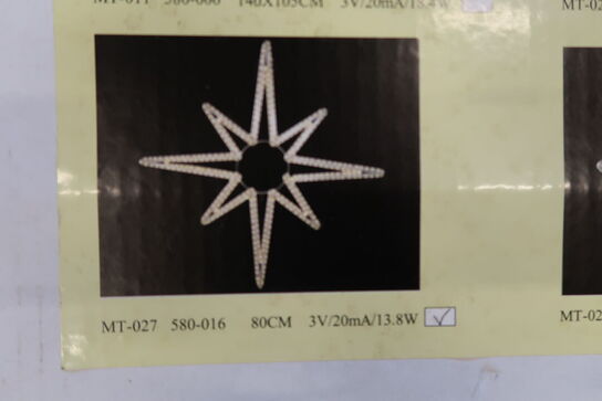 2 stk. LED stjerner - 80 cm 