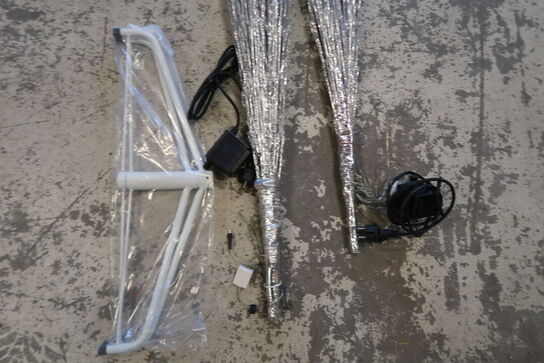 2 stk. LED juletræer - H 180 cm & 200 cm