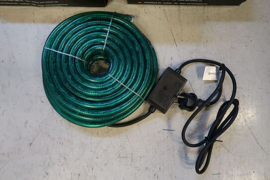 3 pk. Bee Rope Light, LED lysreb, 12 meter, 230V, Grøn