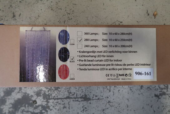 Perlegardin med LED 280 pærer